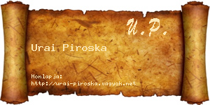 Urai Piroska névjegykártya