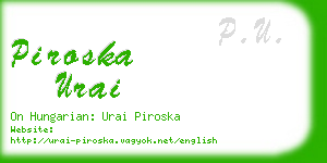 piroska urai business card